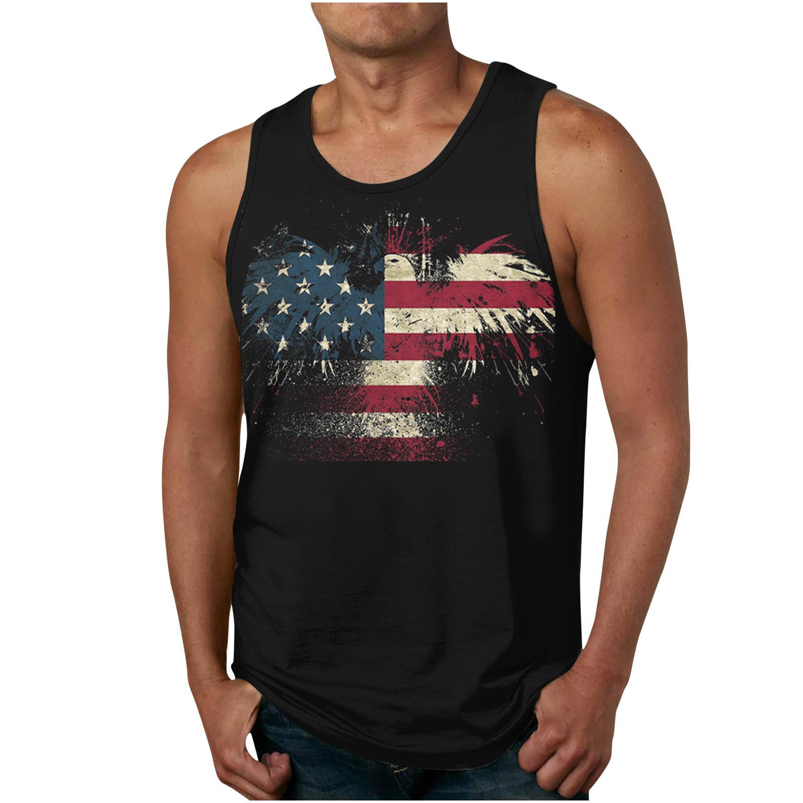 1Pcs Men s loose and breathable quick-drying T-shirt sports vest S