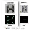 Beleeb Sliding Door Lock, Add-on Door Lock, Fluorescent, Interior Door Lock, Auxiliary Lock, 90/180 Adjustable, Nailless Adhesive Lock, Zinc Alloy D