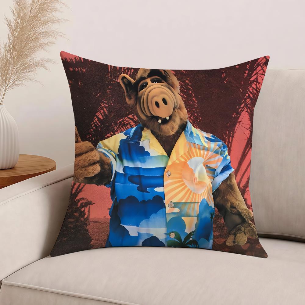 Tv Series Alf Funny Pillow Case Office Cushions Suitable For Sofa Car Bedroom Decorative Cushion Cover