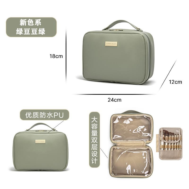 2026New small square cosmetic bag, large-capacity makeup organizer for women, stylish travel toiletry bag