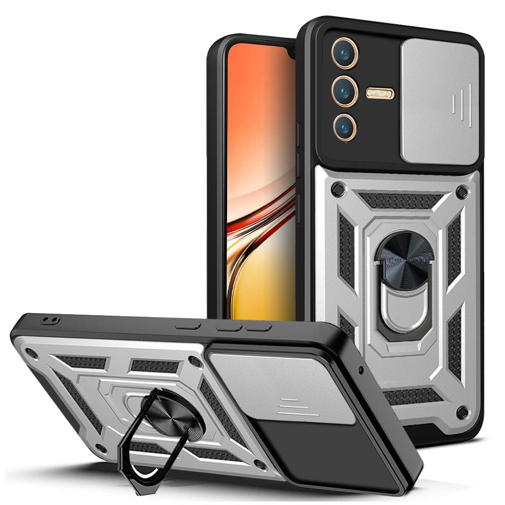 For Vivo V23 5G Case Vivo V23 Cover Vivo V23E v23 v23e Magnetic Ring Holder Armor Phone Case Slide Camera Protect Back Cover