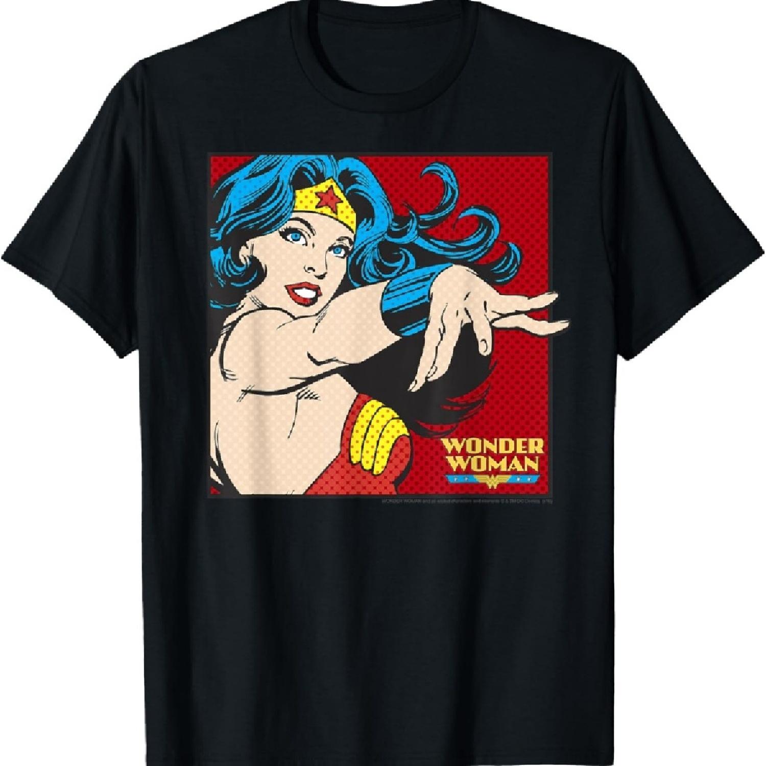 

DC Comics Wonder Woman Retro Pop Art Portrait T-Shirt S