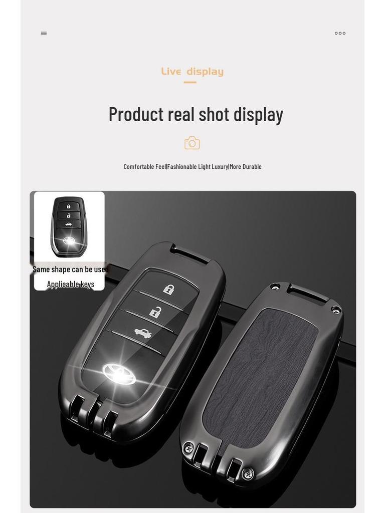 Toyota Avalon Camry Key Case for Highlander, RAV4, Corolla, Levin, and CHR Models.