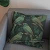 2D Green Birds Pattern Decorative Pillow Cover Pattern Cushion Cover Suitable For Sofa Bedroom Car Pillow Cover