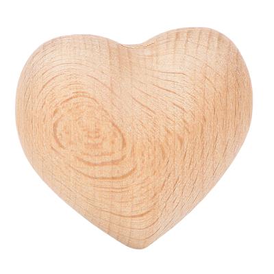 Holzgeschnitztes Herz Unbemalt Handgefertigtes Holzherz Dekoration Anhänger 6x5.5x3cm