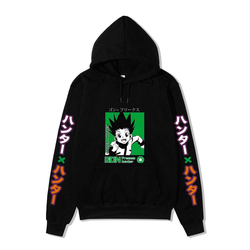 Japanese Anime Hoodie Sweatshirt Hunter X Hunter Graphic Printing Sweatshirts for Fans Casual Autumn Winter Fleece Streetwear
