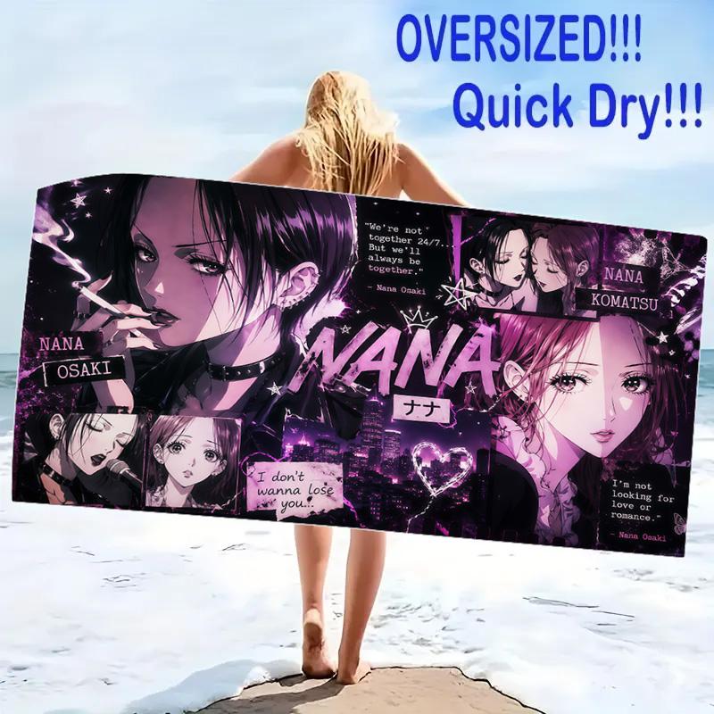 Nana Print Beach Towel, Large Soft Quick Dry Towel for Beach Camping Swimming