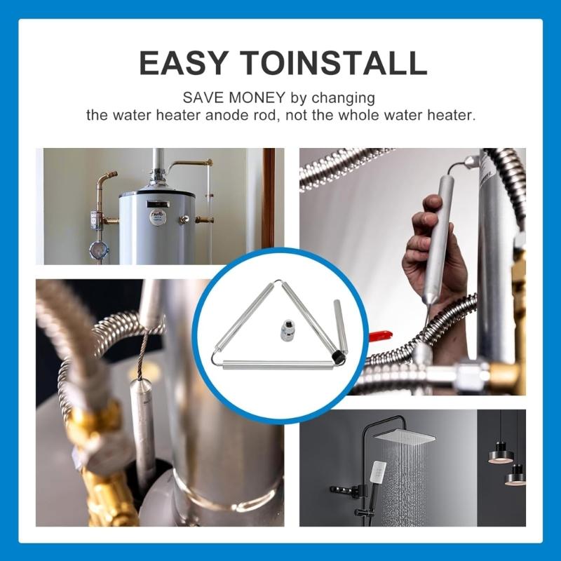 Water Heater Flexible Anode Rod Enhances Liquid Quality 4 Section Flexible Magnesium Anode Rod for Hot Water Heater