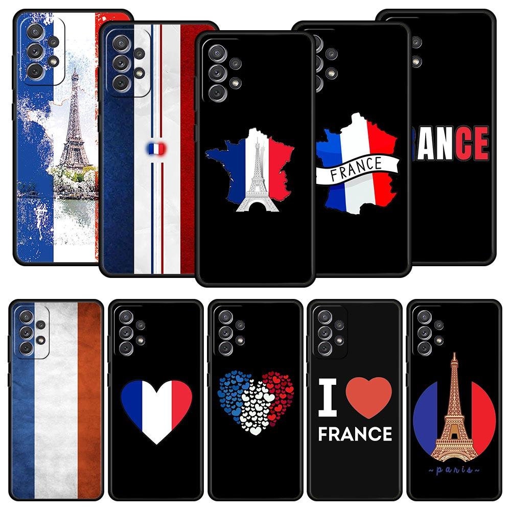 Phone Case For Samsung Galaxy A15 A13 A51 A71 A41 A31 A21S A03S A05 A35 A55 A23 A25 A33 A53 A73 5G Cover France Flag