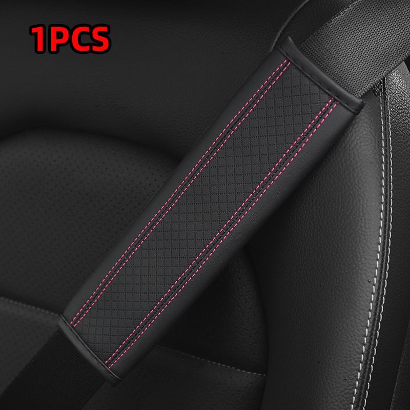 Car Accessories Seat Belt PU Leather Safety Belt Shoulder Cover Breathable Protection Seat Belt Padding Pad Auto Interior
