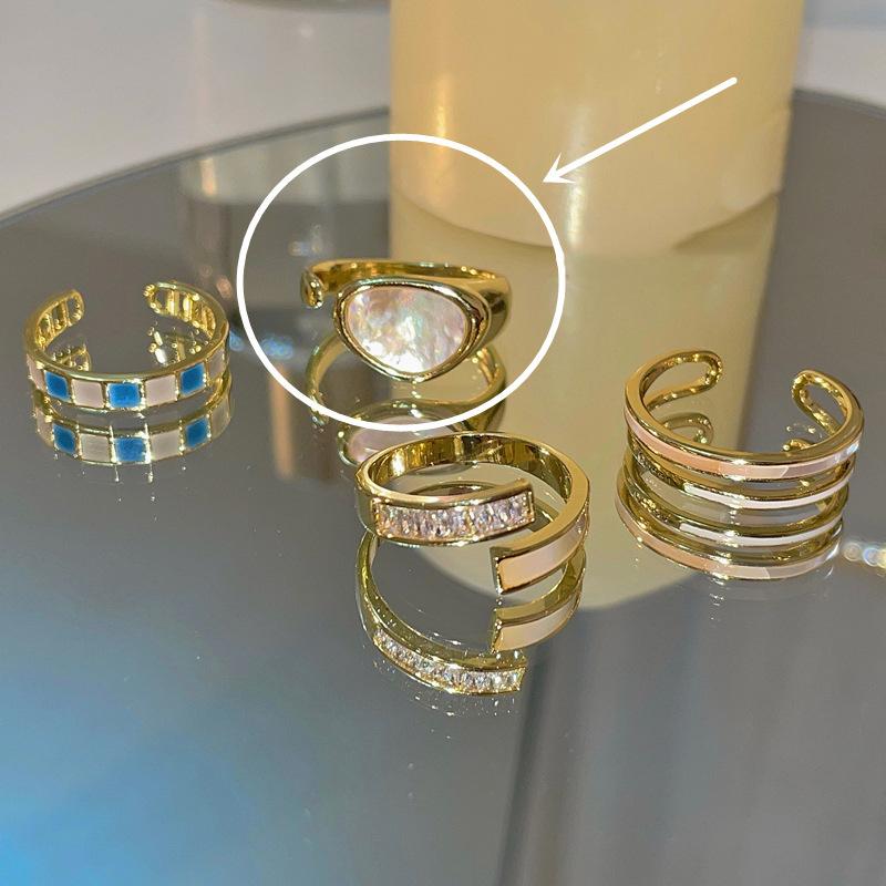 Geometry Stackable Ring Adjustable Jewelry Index Finger Rings Gift Decoration