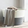 VidaXL Laundry Basket, Hamper with Handles, Laundry Chest with Storage, Bathroom Organizer, Grey 358473