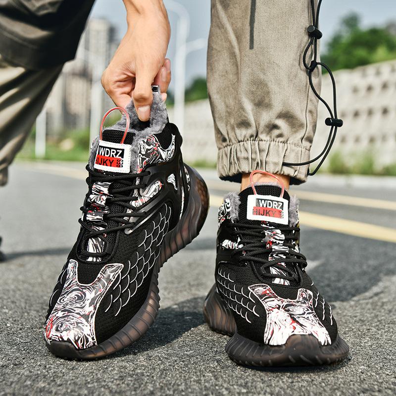 Coconut winter high quality new popcorn fleece cotton dad shoes comfortable sports casual shoes