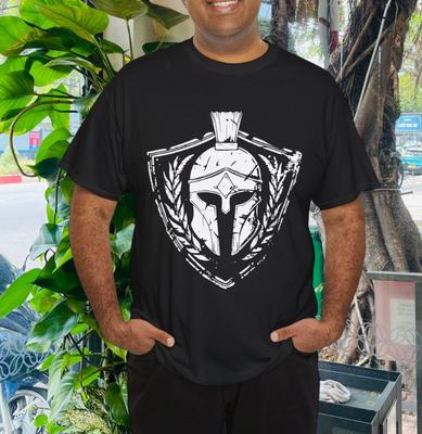 Spartan Helmet Shield Wreath  Gladiator Gym Fitness Symbol T-Shirt