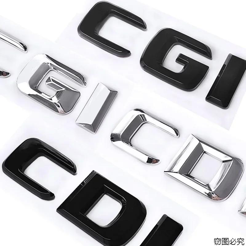 ABS Car Tail Letters Emblem Sticker Auto Fender Side Badge for Mercedes Benz CGI CDI Logo W111 W210 W213 W203 W205 CLK CLA GLA RW1