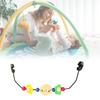 Cozy Wooden Baby Rocking Chair Toy Stand With Colorful Plush Toys For Infant Enjoyment