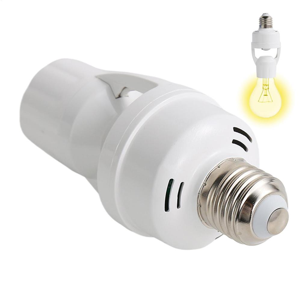 Motion Sensor Light Socket E27 Screw In Infrared Radar Sensor Smart Lamp Bulb Holder Adapter for Home Porch Garage Basement
