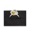 Pierres et Minéraux. Bague Quartz pétrole brut plaqué argent. 14.52 ct. Taille réglable.