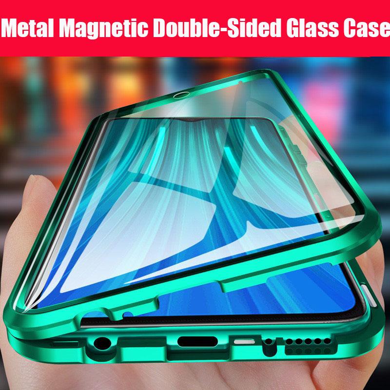 Custodia per Telefono Magnetica a Scatto in Vetro Double-Sided in Metallo con Protezione Completa a 360° Per Samsung S25 Ultra S24 S22 S23 S26 Ultra /Serie