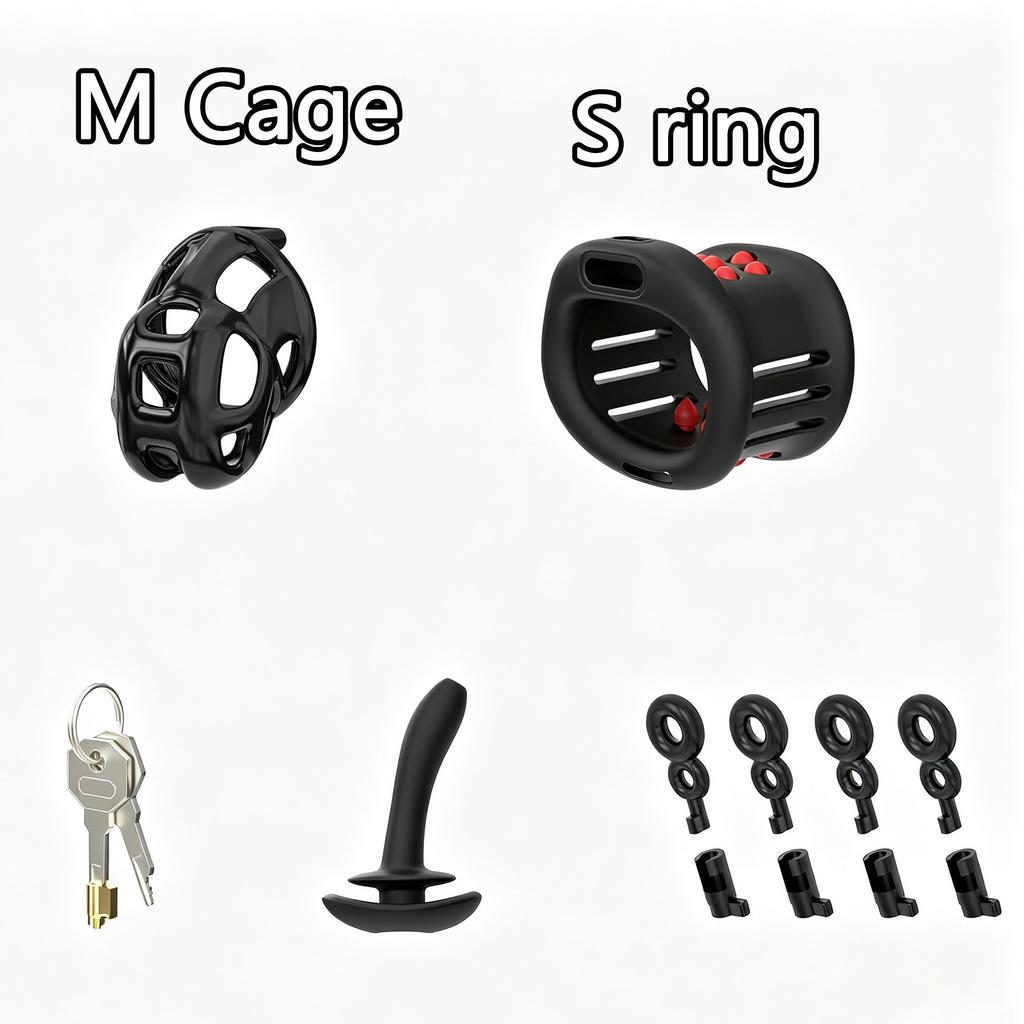 Male Chastity Cage Chastity Lock with Cock Rings for Beginner Sissy Chastity Belt BDSM Abstinence Peins Plug Fetish Sex Toys 18+