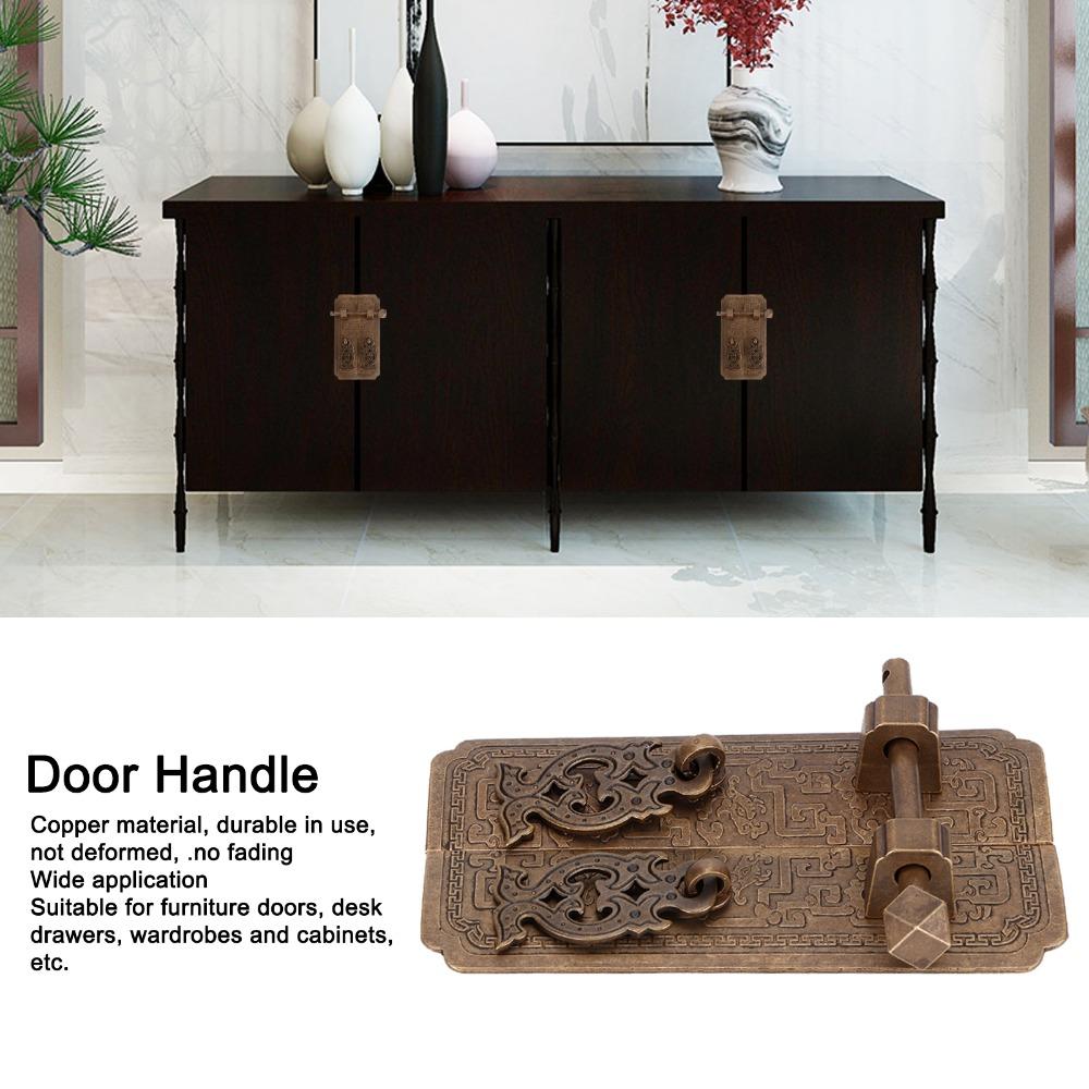 Botanical Pattern Pull Handles Brass Cabinet Door Handle Vintage Door Handle Set Decoration