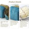 Portable Travel Jewelry Organizer Pouch, Zipper Jewelry Storage Bag With Tassel, Divided Soft Lining Case For Rings Bracelets