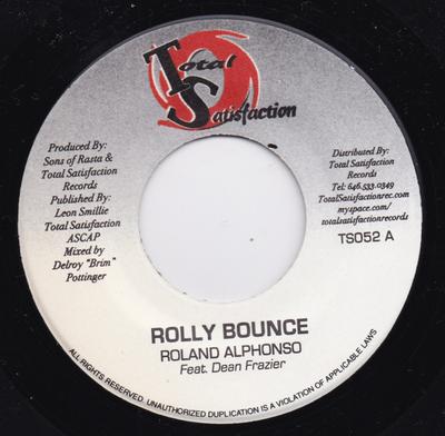 7inch Record ROLAND ALPHONSO FEAT DEAN FRASER  Rolly Bounce TS052 Total Satisfact Jamaica Reggae Ska  Dub Used