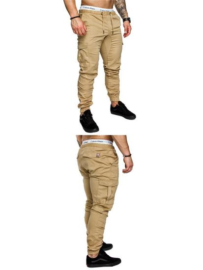 Men's Casual Multi-Pocket Workwear Long Pants - Woven Fabric