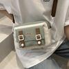2025 niche vitality girl small fresh youth simple Mori cute canvas oblique span bag woman