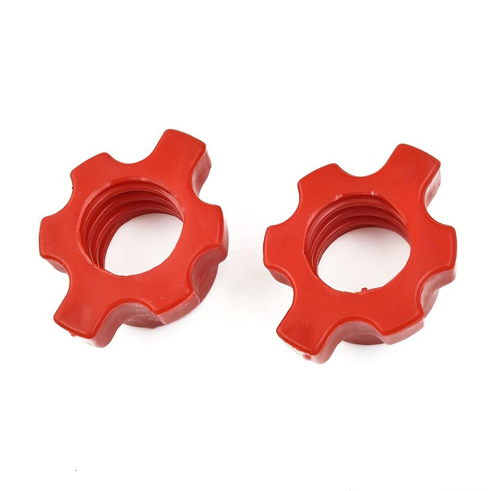 

Dumbbell Bar End Caps Fitness Ready | Dumbbell Bar End Caps - Secure Locking Clips for Standard Barbell Bars, Rubberized Grip, Gym Accessorie красный