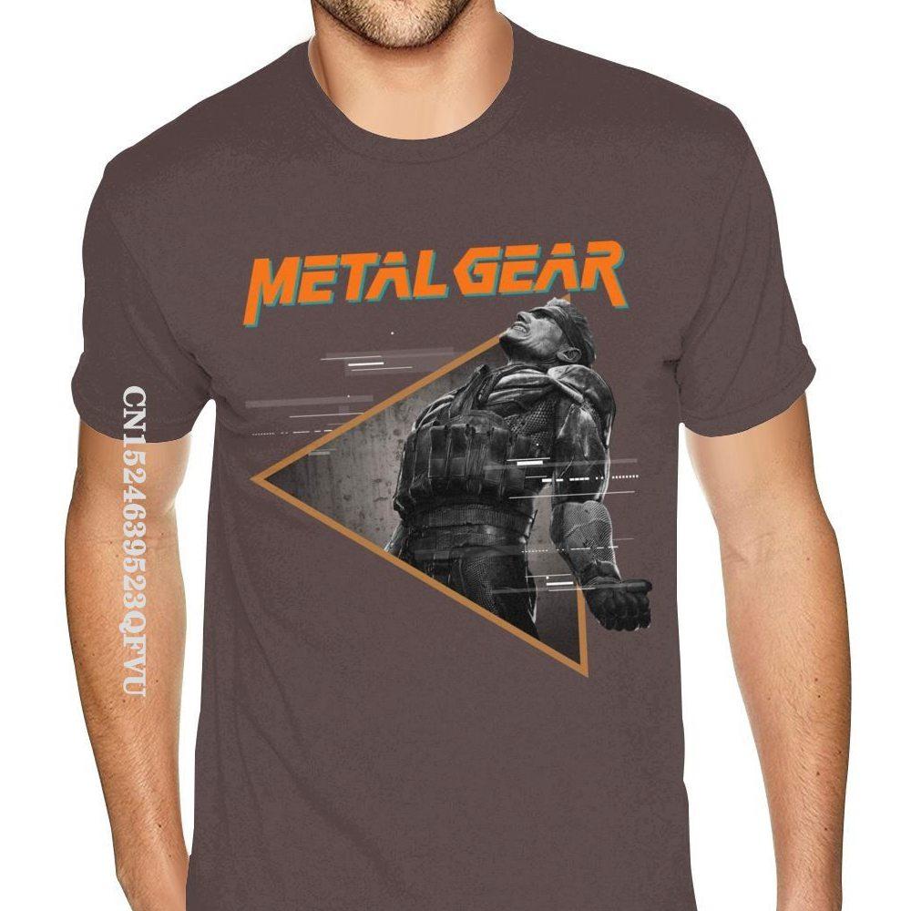Cheap Custom Metal Gear Solid Tee Mens Bespoke England Style Tshirts Men Retro Cotton Crew Tees Shirts Gothic Style