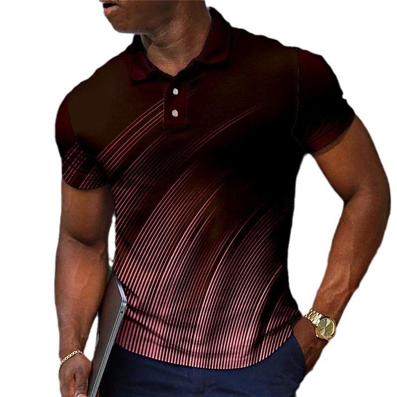 Pánské polo tričko s krátkým rukávem 3D potisk topy móda polyester prodyšné pohodlné polo trička