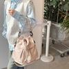 Large Capacity Drawstring Fitness Bag Korean Style Bucket Bag Swimming Nylon Crossbody Bag  Travel