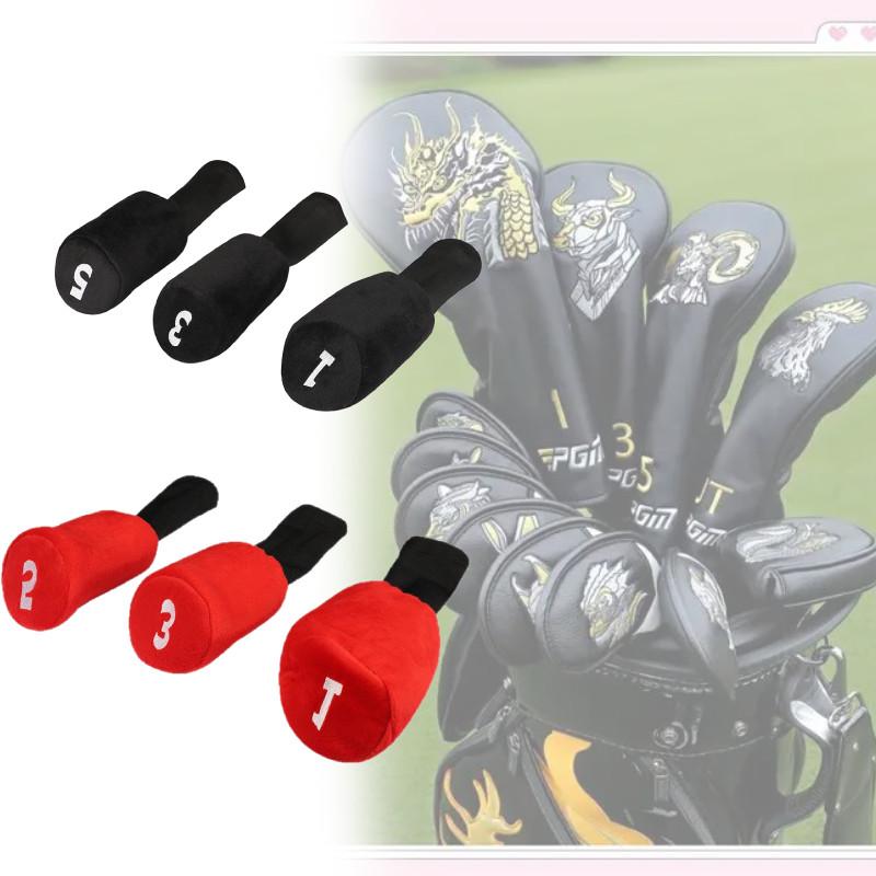 Golf Accessories Club Cotton Head Covers Plush Interior Wooden Club Protection