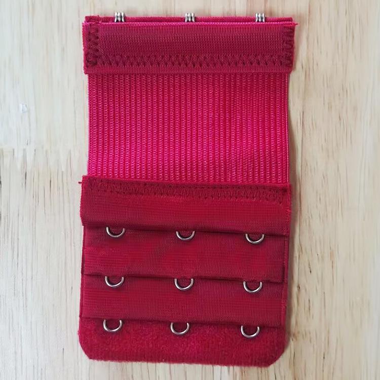 Elastyczny przedłużacz biustonosza ze stali nierdzewnej, trzyrzędowy, z trzema haftkami