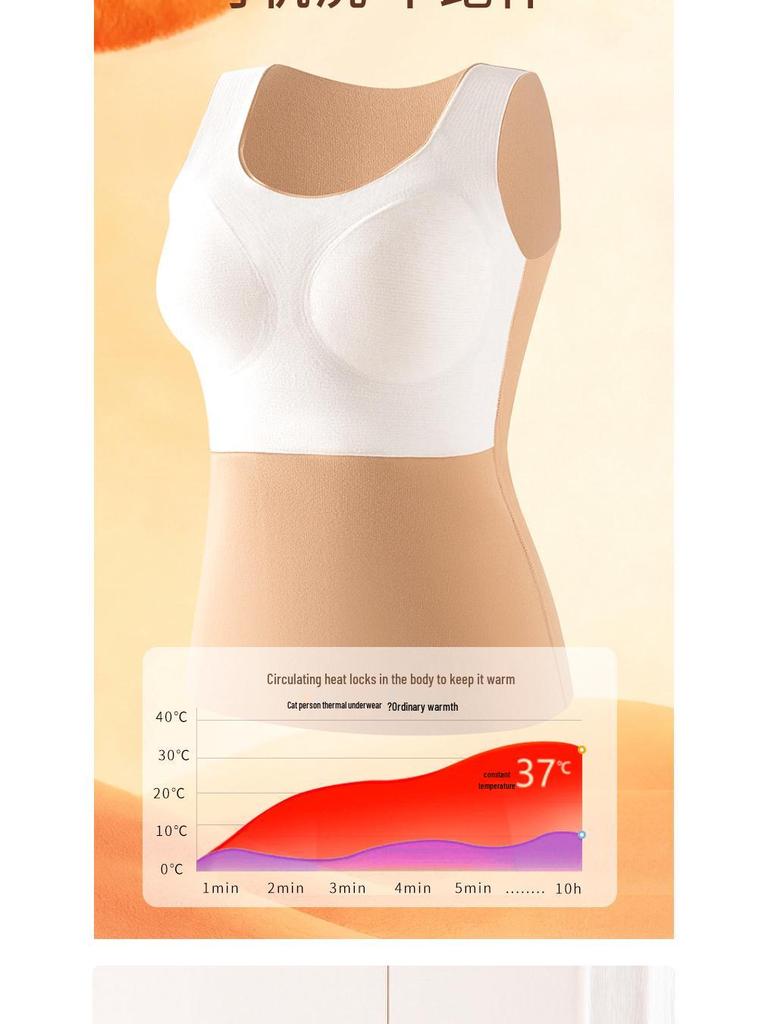 Carsonlan Damen Doppelseitige Samt Antibakterielle Fleeceweste: Dicke nahtlose Basisschicht für Winter & Herbst