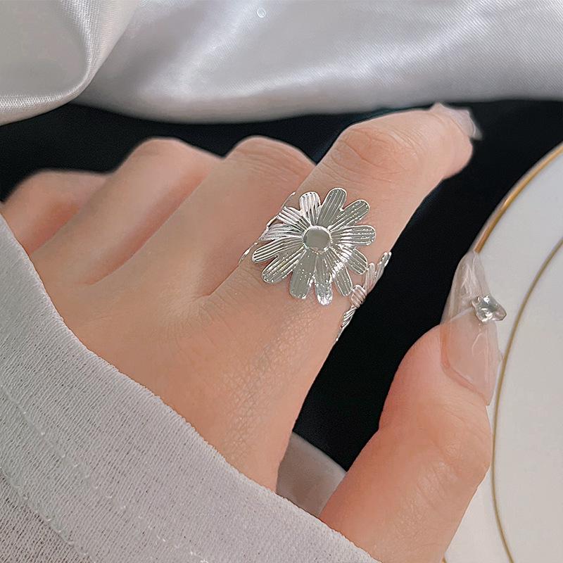 Retro S925 Sterlingsilber Bandring - Damen Anlaufbeständig, Luxuriös, Vielseitiger Offener Ring für den Zeigefinger