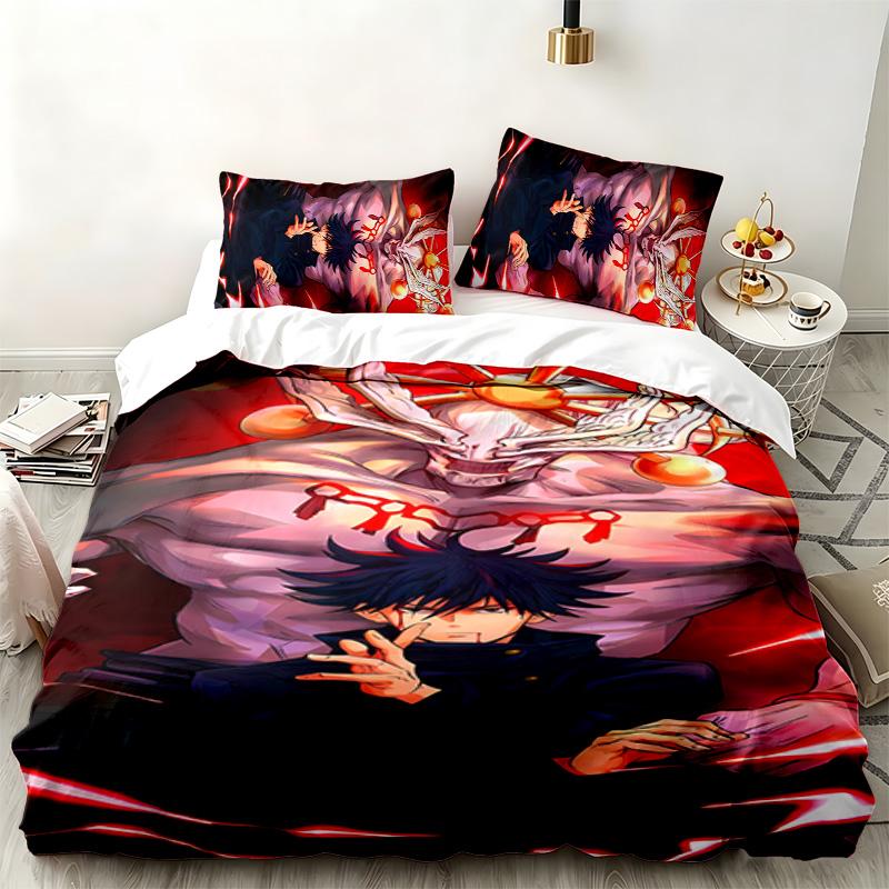 Jujutsu Kaisen 3pc set Perfect for bedroom use Comfortable bedding set includes a duvet cover and two pillowcases Ideal birthday or Christmas gift