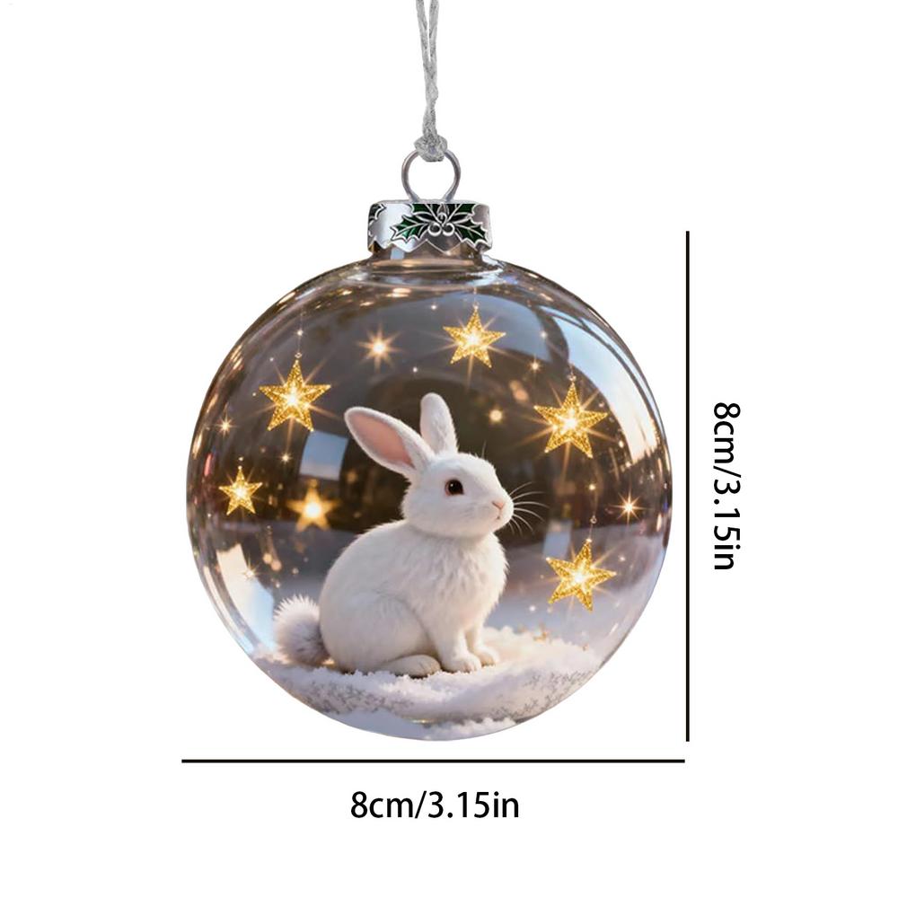 Ball Christmas Ornaments 3D Animal Ball Seasonal Decoration Home Decor Festive Ornaments for Wall Study Office Wreath Mantel