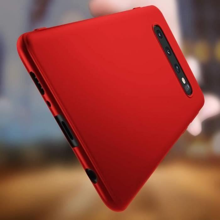Coque de Protection - PROSHOP - Samsung Galaxy S10 - Rouge - Souple - Silicone Mate