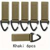 3/6Pcs Keychain Holders - Nylon Webbing Hanging Gear Clips with Triangular Buckle Hook for Outdoor Camping