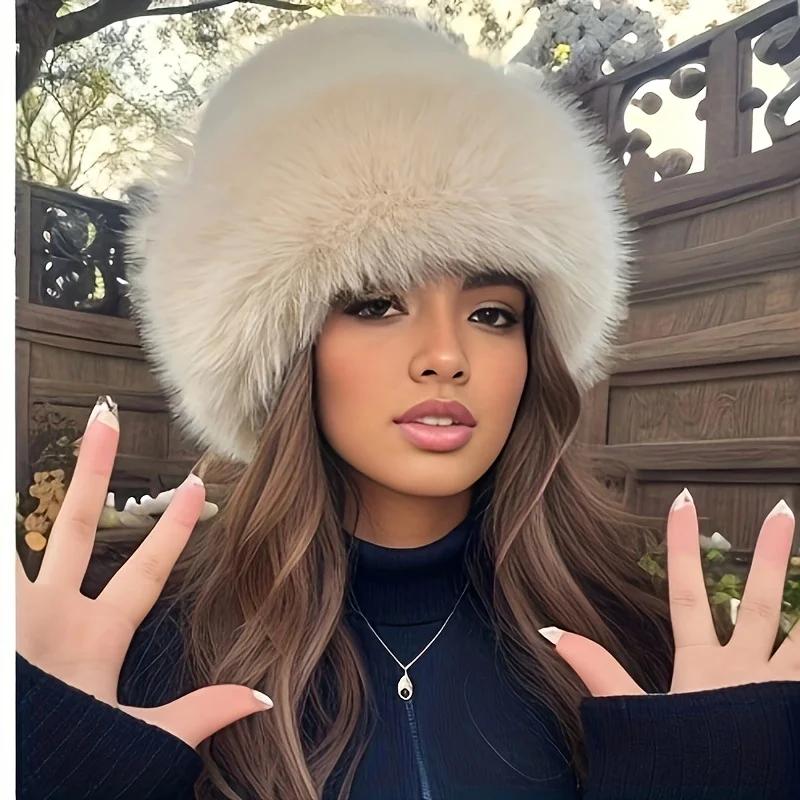 Autumn and Winter Plush Fisherman Hat with Frayed Edges, Suede Lining, Windproof and Cold Resistant, Strong Warmth Retention
