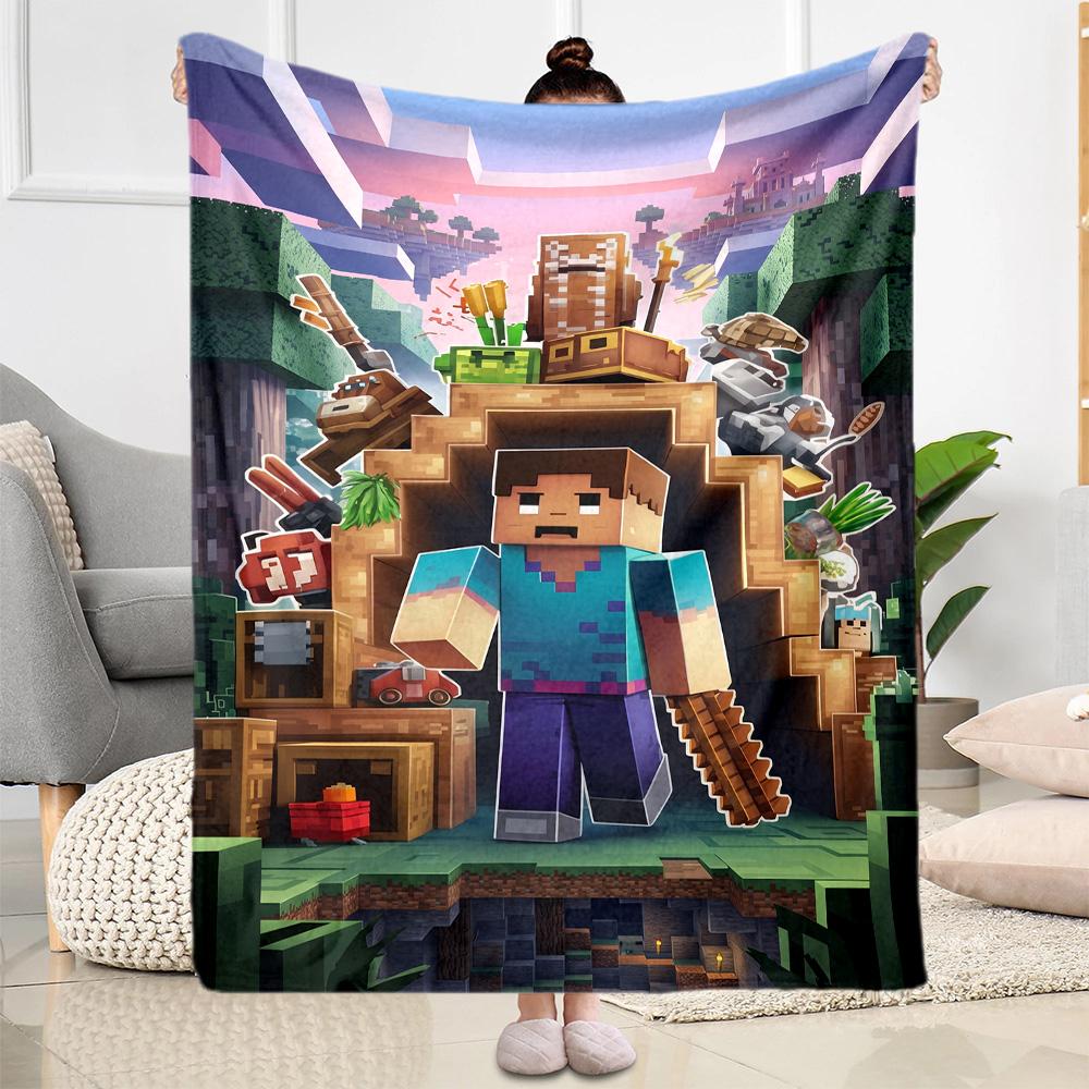 Minecraft 50 Blanket Durable Comfort Suitable for Livingroom Picnics Couch Four Seasons Multipurpose Warmthful Decor Gifts For Family Or Friends