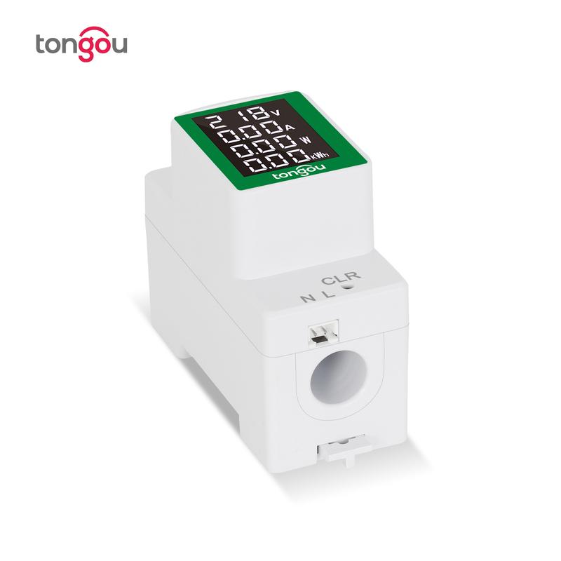 Din Rail Wattmeter Voltmeter Ammeter Power Meter AC50-300V Volt Amp Power Factor Time Energy Voltage Current Monitor TONGOU
