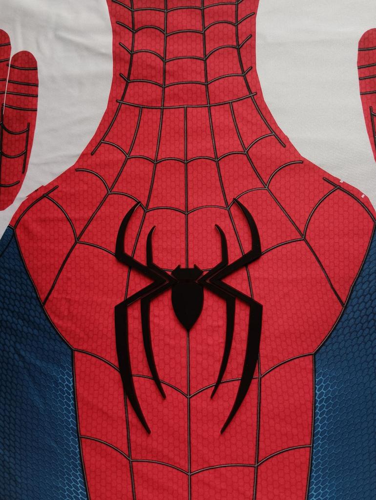 Tuta da Performance Spider-Man con Motivo Ragnatela 3D Costume Cosplay Vestibilità Slim Traspirante per Adulti