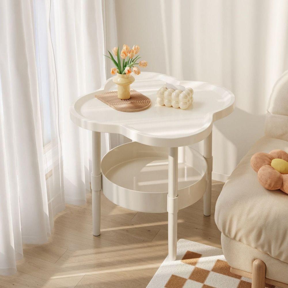 Samll Side Table Plastic Bedside Table Modern End Table for Living Room