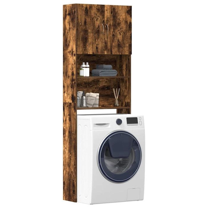 Washing Machine Cabinet Smoked Oak Engineered Wood