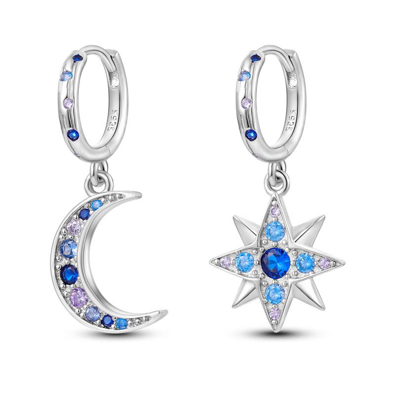 New Earrings 100% Genuine 925 Silver Women Hoop Earring Women's Wedding Engagement Girlfriend Wife Birthday Gift