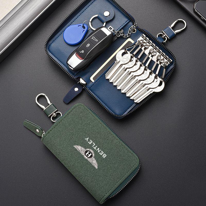 Genuine Car Key Bag Keychain Ultar-large Caoacity Storage Box for New Bentley Flying Spur Continental GT Bentayga Mulsanne HL1