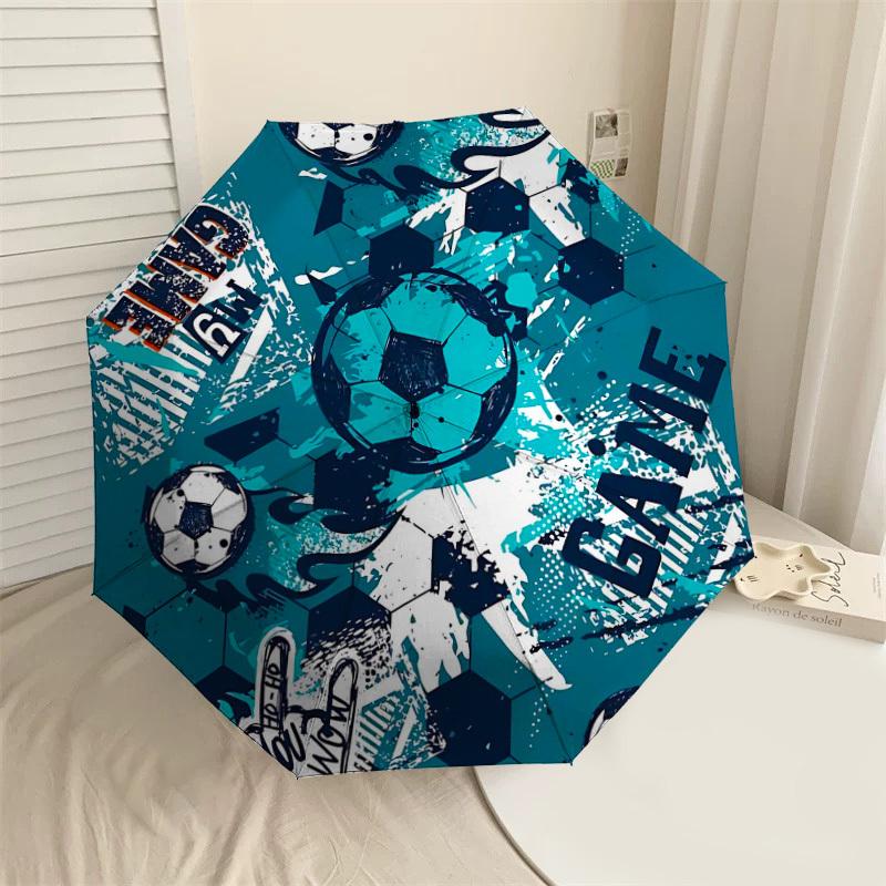 

1PC Soccer Game Umbrella-8-Rib Reinforced, Automatic Open, Lightweight & Durable, Fashion Accessory for Outdoor-D378